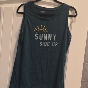 Active USA Teal Tank Top with Sunny Graphic